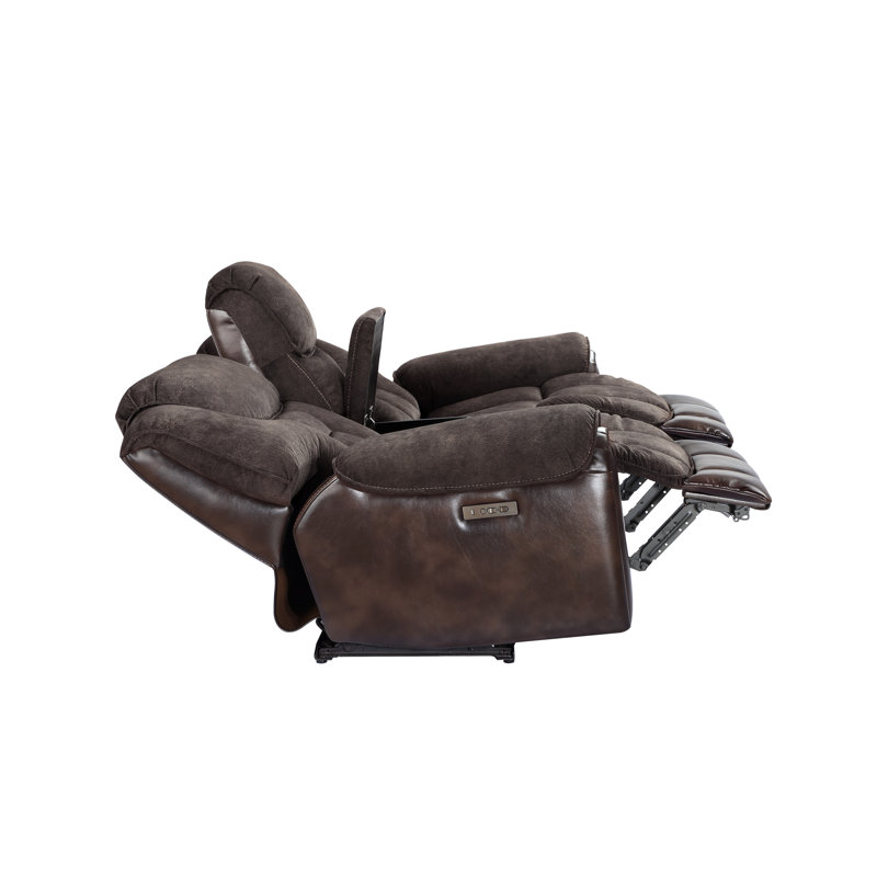 Redwan 79'' Upholstered Dual-Power Reclining Loveseat
