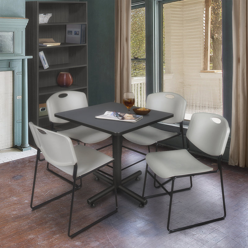 Regency Kobe Square X-Base Breakroom Table, Gray