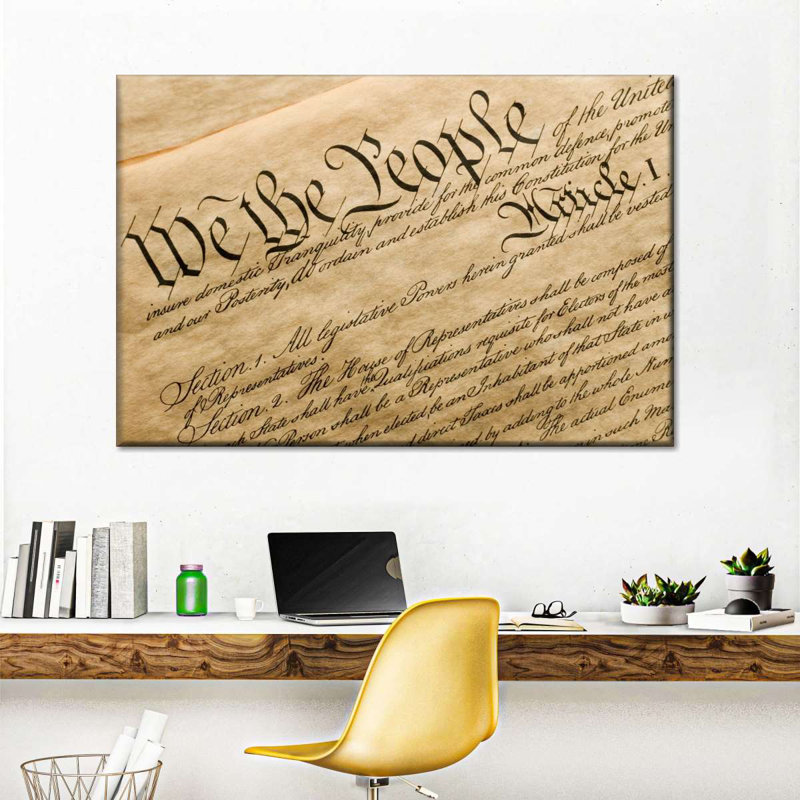 " Preamble To The Constitution Canvas Print ", 8" H x 12" W x 1" D