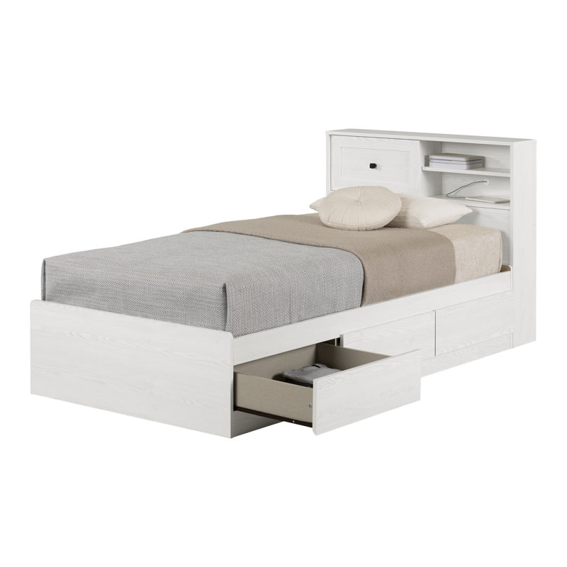 Hazen Twin 3-Drawer Platform Bed, White
