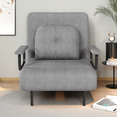 Folding Sofa Bed 5-in-1 Convertible Chair with Adjustable Backrest and Pillow