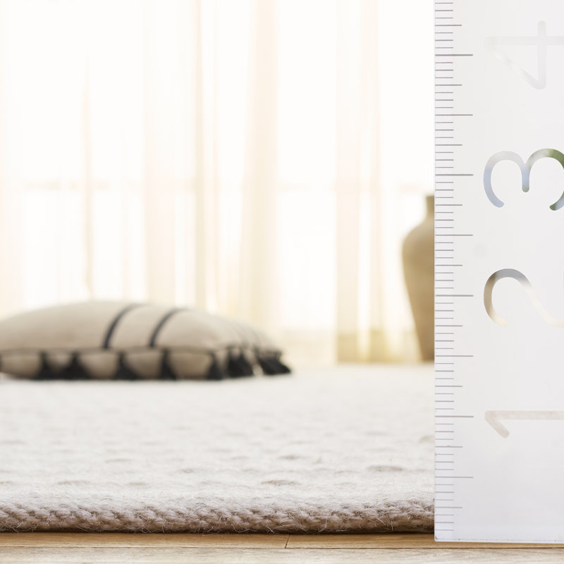 Tapis de couleur unie en coton tissé à la main Vermont, Rectangle 9 pi x 12 pi