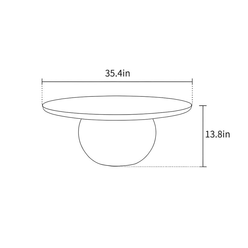Table basse simple de style italien, Brun, Noir