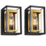 Deshwana Gold/Matte Black 30cm H Outdoor Wall Lantern