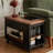 Solid Wood Rotating Mobile Side Table