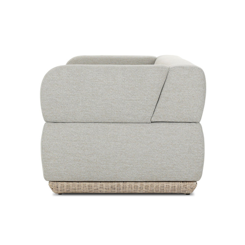 Evander Outdoor Sofa-96"-Ramiro Ecru
