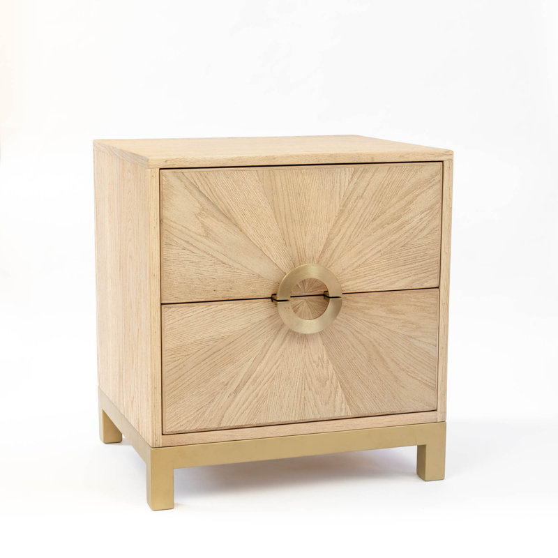 Easton 55cm W Stainless Steel Bedside Table