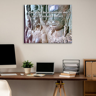 Artsy Quote "The past beats inside me like a second heart." By John Banville Gallery Wrapped Canvas