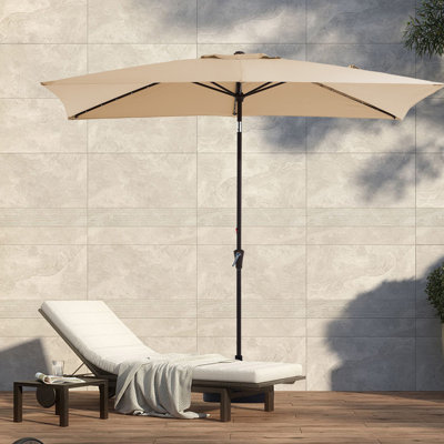 Parasol lumineux de marché rectangulaire d'extérieur 6,5 x 10 pi