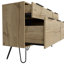 Commode double 47 po à quatre tiroirs Natural