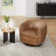 Fauteuil demi-tonneau en cuir Marcy Geniue-2097561554-2089390770