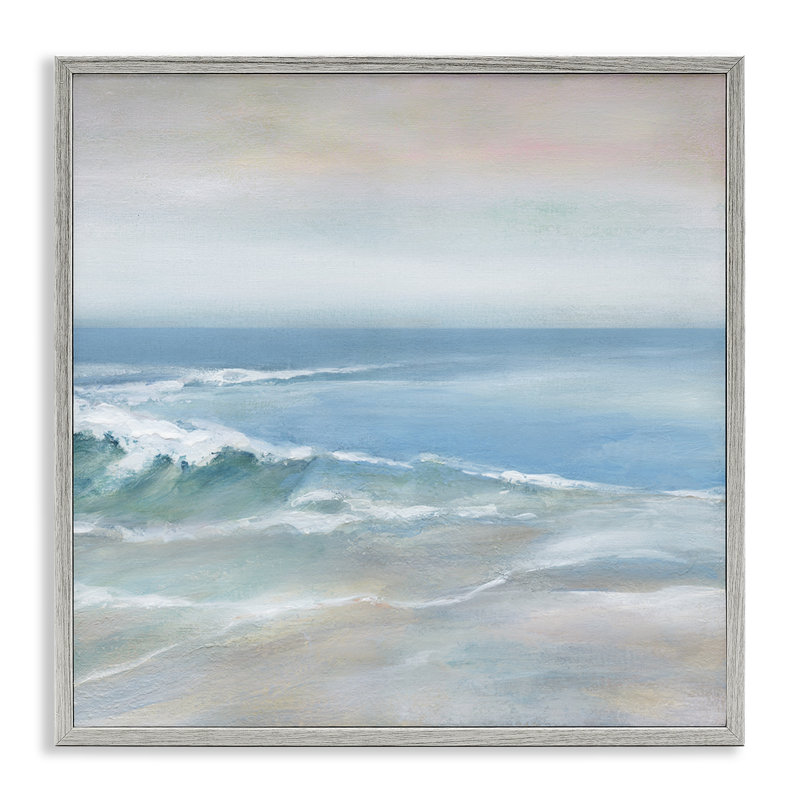 «Cresting Waves Near Shore», art de la giclée encadrée par Carol Robinson, Estampe numérique Farmhouse, H 17 po x l 17 po