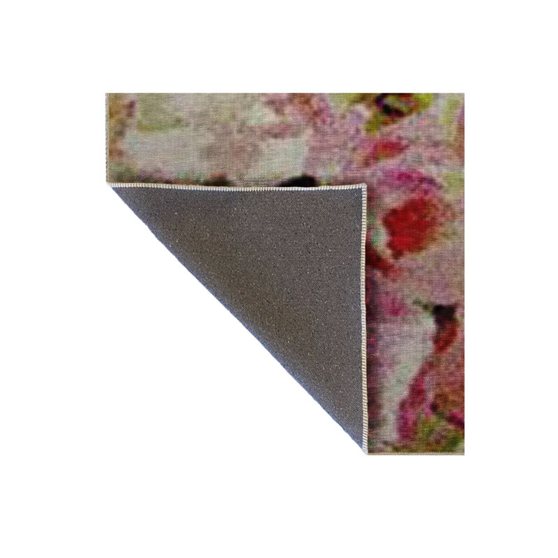Tapis multicolore à motif floral pastel, Tapis de couloir 2 pi 6 po x 9 pi 10 po inclus