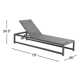 79" Long Reclining Single Chaise with Cushions