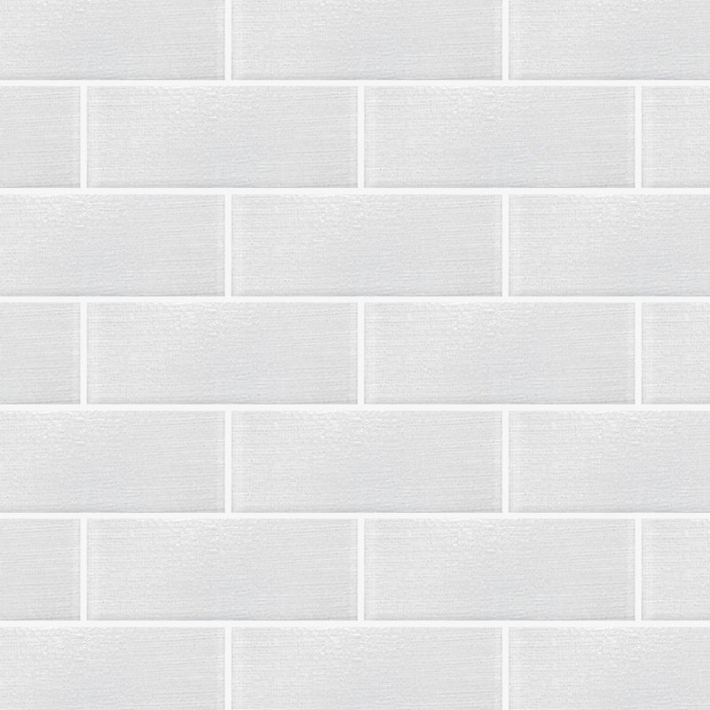 Carreaux de mur en verre 3 po X 8 po Linen Ice (0,17 pi2 / pièce), Clair