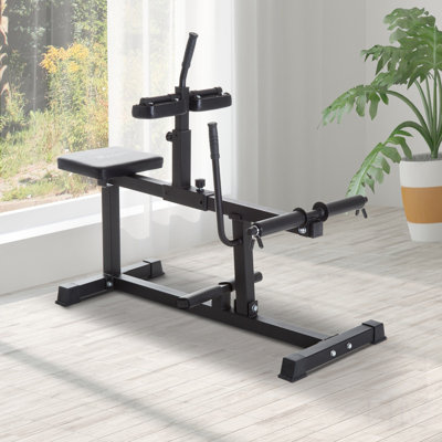 Soozier Adjustable Seated Calf Raise Machine, Leg Machines Home Gym, For Calf, Waist, Arm Training