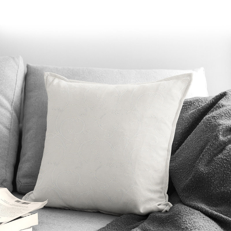Housse et insert de coussin carré en mélange de coton, 18 po x 18 po