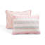 Ensemble de courtepointe réversible en microfibre rose / blanche Sara Lily-1085079526