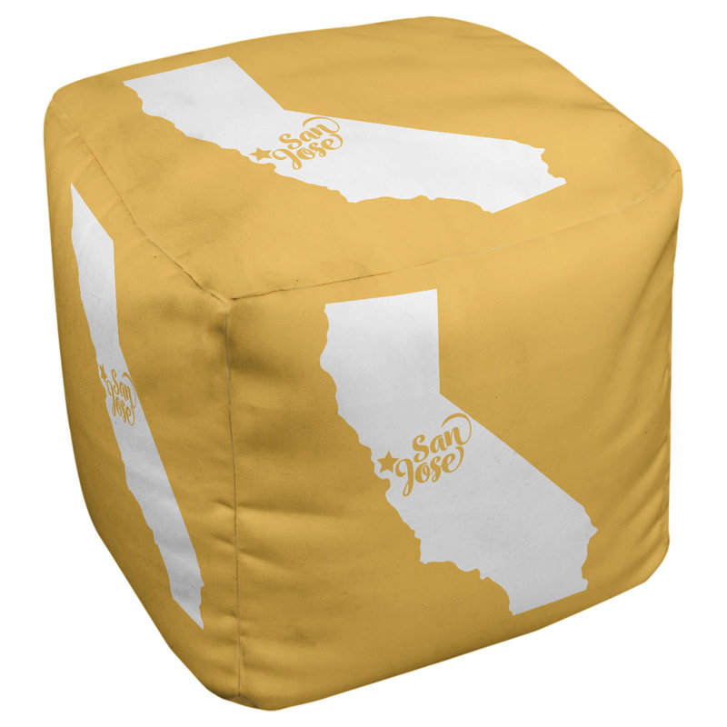 Repose-pieds cube en californie san jose, Jaune