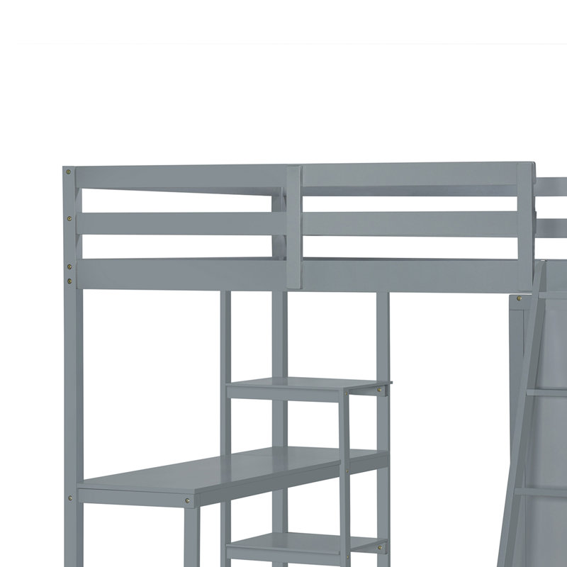 Lit mezzanine double Jamarre Kids, gris