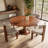 Solid Wood Round Dining Table Floral Shape Durable And Sturdy For 4-8 People-782202357