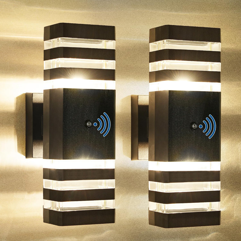 Aluminum Outdoor Wall Light Dusk To Dawn, 2 Lights