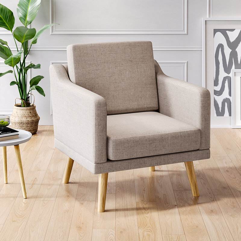 Thayne Upholstered Armchair, Beige