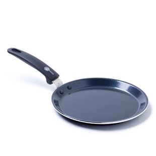 HAPPi STUDIO 11 Inch Crepe Pan Nonstick - Pancake Pan with Crepe Spreader -  Induction Cooktop Griddle Pan - Dosa Pan for Crepes