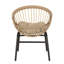 2 chaises chics avec structure en métal, coussins d'eau, brun et beige, P 25,25 po x l 24,02 po, H 33,31 po