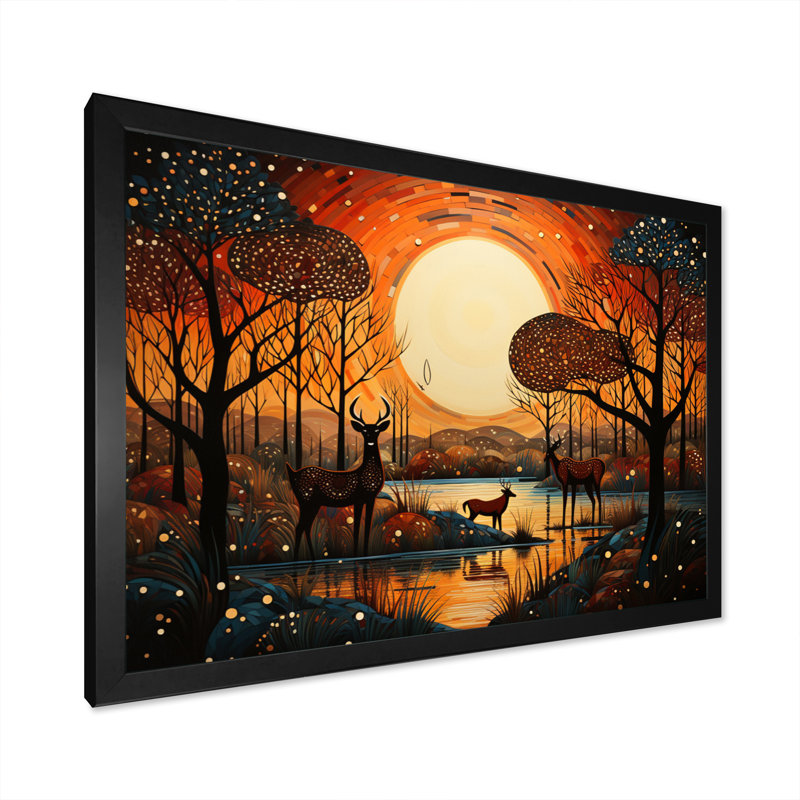 African Savannah Serenade Ix sur toile, H 12 po x l 20 po x P 1 po, Cadre simple noir