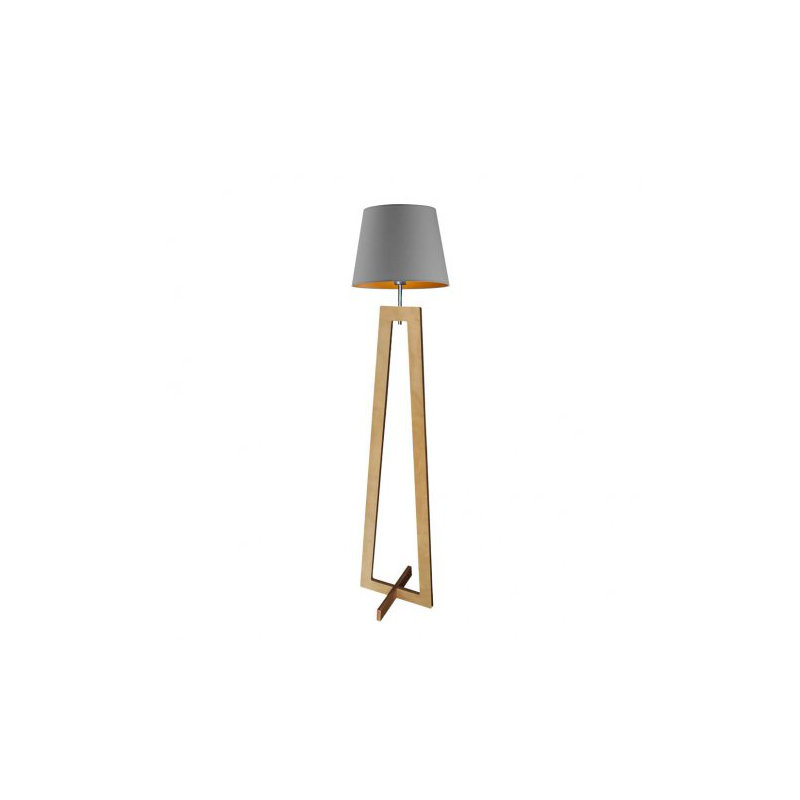 Pip 160cm Novelty Floor Lamp, White, Brown/Gold Inside