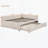 Upholstered L-Shaped Upholstered Daybed with Twin Size Pop Up Trundle-1518344820