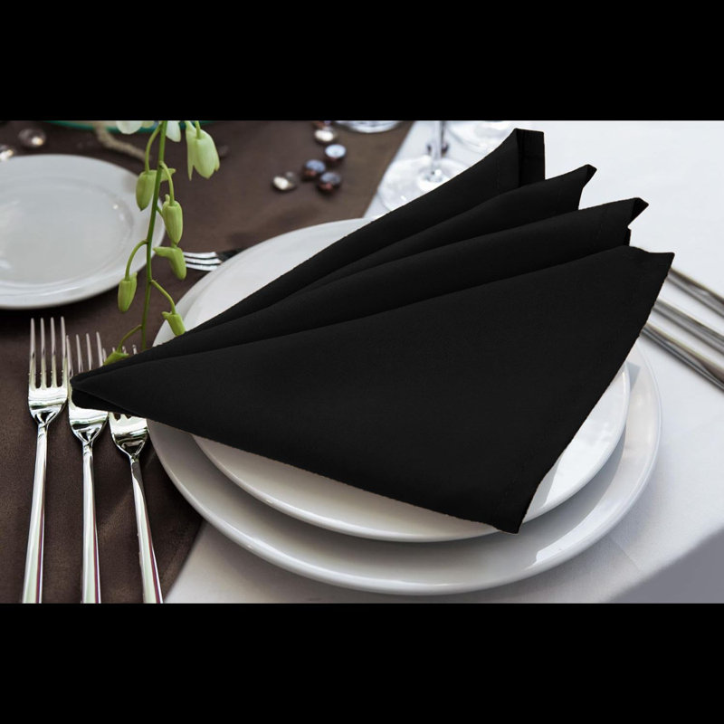 Burgundy Table Napkins 10-Pack | 19x19 Inch 180gsm Polyester | Luxury Soft & Absorbent | Machine Washable Wedding & Party Dinner Napkins