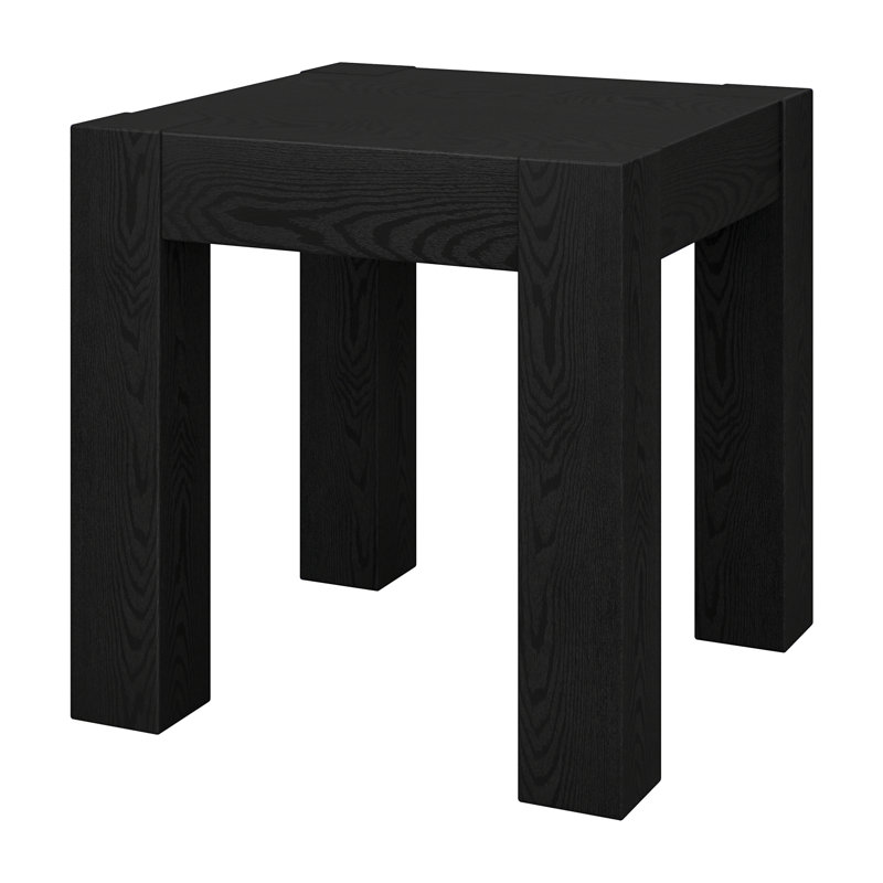 Ashvika End Table, Black Grain