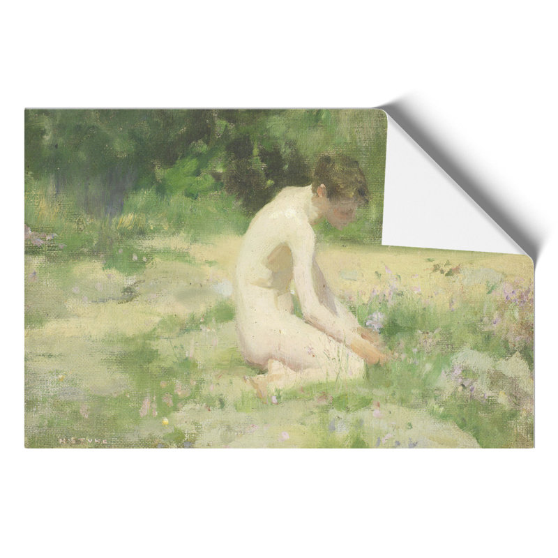 Sea-Pinks by Henry Scott Tuke - No Frame Painting, 42cm H x 59cm W x 0.1cm D
