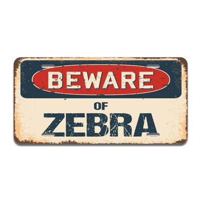Cadre en aluminium Beware of Zebra