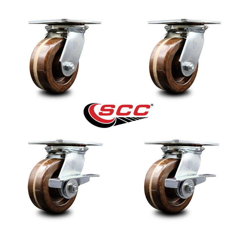 4 Piece High Temp Phenolic Caster Set