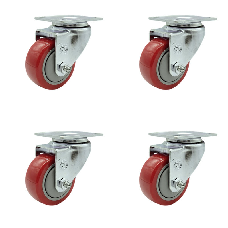 Polyurethane Caster, Red