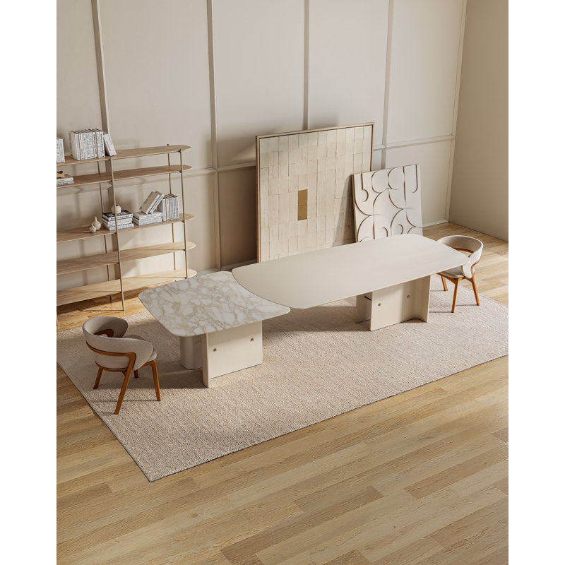 Livorno 102.5" Rectangular Dining Table with real Marble