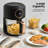 4.4Qt Visible Air Fryer with Glass Pot, 1200W Touchscreen Air Fryer Oven, 8-in-1 Countertop Convection Cooker with Rapid Heat, Non-stick & Dishwasher Safe-111378575