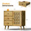 Armoire de rangement en bois rétro avec porte en bois et 3 tiroirs