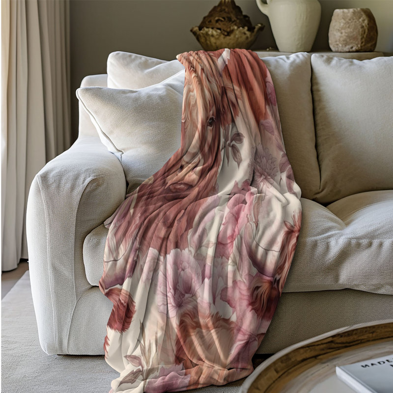  Couverture Highland Cow Serenity, Lit simple