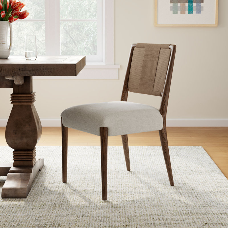Betha Woven Side Chair, Alcala Wheat, Tan Ash