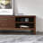 Black walnut modern simple TV cabinet-105358600