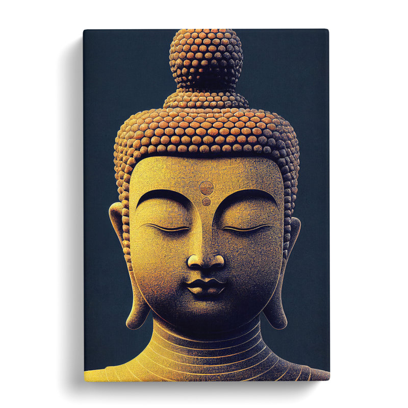 Golden Buddha No.2 - Wrapped Canvas Print, 50cm H x 35cm W