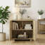 Armoire moderne en bois de chêne 31,5 "à 2 portes avec tablettes réglables-1476881484