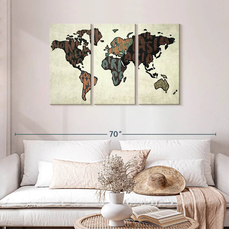 Continents, mot Alyceia, H 28 po x l 45 po