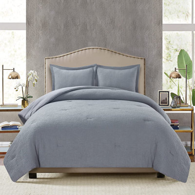 Wilmer Waffle Weave Textured Comforter Set