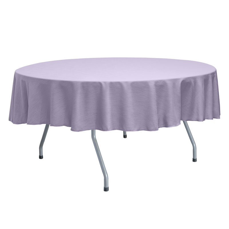Solid Color Round Tablecloth, 72" x 72", Lilac, 5