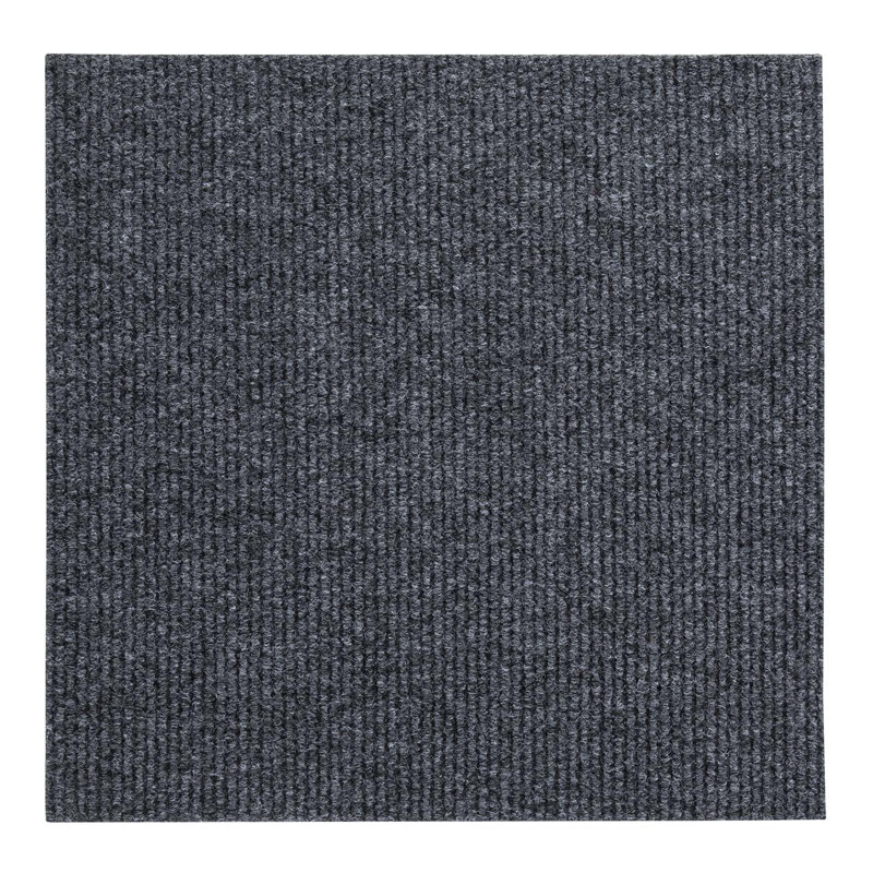 Aubreonna Rib Plastic Singular Tile, Anthracite, 0.4cm H x 20cm W x 20cm D